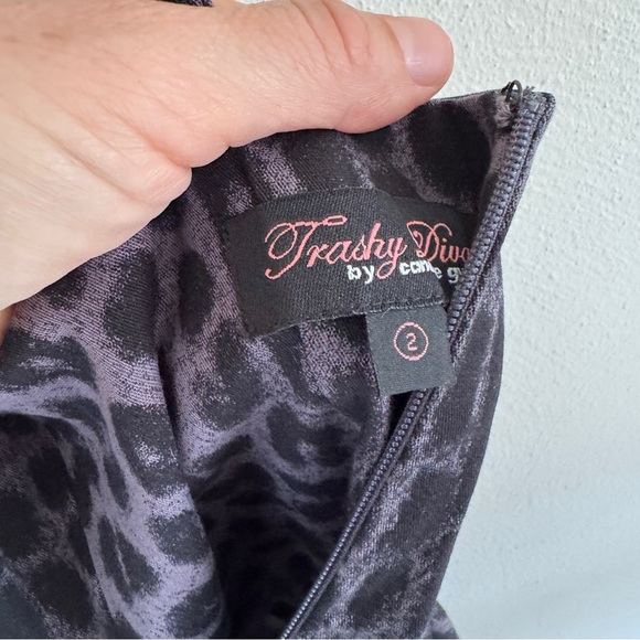 Trashy Diva Gray Leopard Mini Fit and Flare Party Dress 2 - Picture 6 of 10